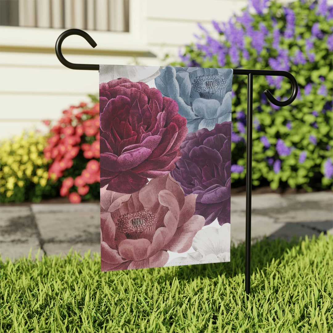 Flowral Sign Minimalist Floral Garden Sign | Flowers Welcome Sign - Etsy
