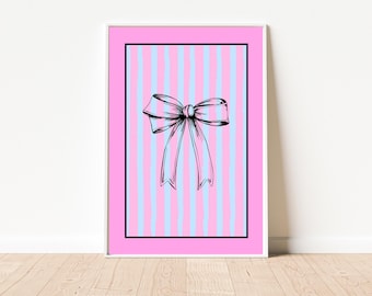 Bogen Wandkunst | Girly Dekoration | Schlafsäle inspo wand | Pinke Mädchen Kunst | Kokette Ästhetik | Digitaler Download | Girly Kinderzimmer Wand