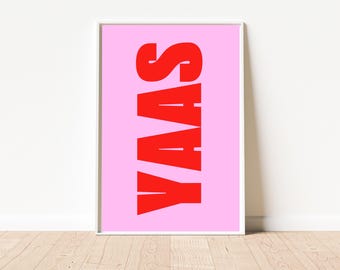 Pink girly art print | Trendy retro wall art decor | Dorm bedroom wall art | Trendy pink girly wall art | Girly wall art | Preppy funky art