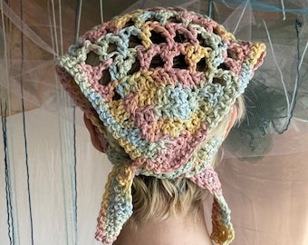 Crocheted Pastel Bandana