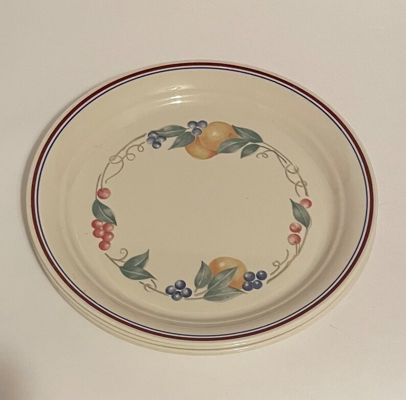 Corelle Abundance Set of 4 Dinner Plates Vintage Corning Etsy