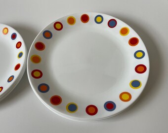 Corning Corelle Hot Dots Dinner and Lunch Plates Discontinued  Pattern