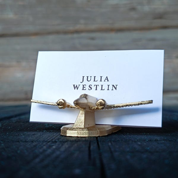 Airplane Wedding Place Card Holder, Airport Seating Chart Destination