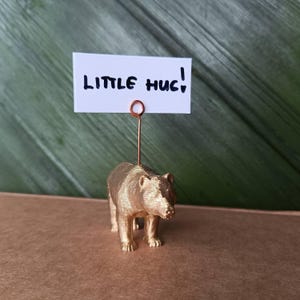 10 marque-places Golden Bear, porte-cartes mariage ours en peluche