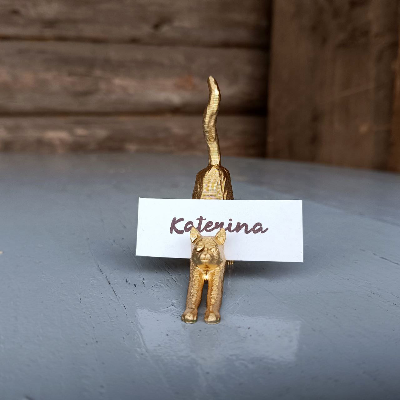 Cat Themed Wedding Place Card Holders, Cat Party Favors, Name and Table Number Card Holders, Cat