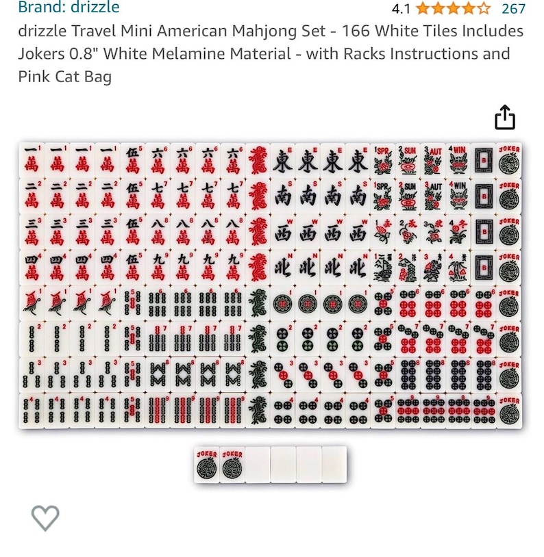 Travel Mahjong set. Canvas bag, 166 mini travel tiles and 4 racks/one with magnetic pusher. All have flat surface to expose your tiles. imagen 5