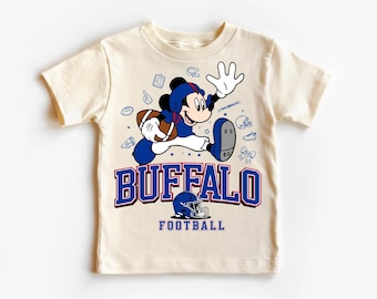 Buffalo Football Mickey Mouse T-Shirt – Disney Sports Tee for Kids