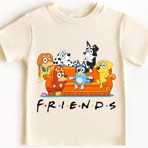 Blue Dog Friends Shirt – Blue Dog Friends Themed Tee, Blue Dog Character Shirt, Family Birthday Shirt, Soft & Comfortable Unisex Tee