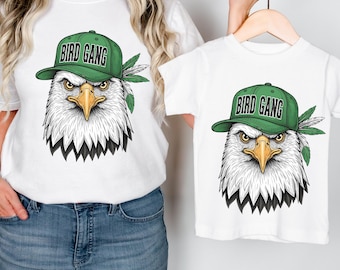 Vintage Bird Gang Shirt: Matching Family Eagle Graphic Tee