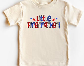 Little Firecracker Baby Bodysuit: 4th of July Kids Shirt
