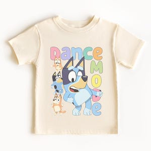 Dance Mode T-Shirt – Fun Toddler Cartoon Blue Dog Tee