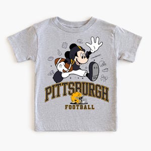 Mickey Mouse Pittsburgh Football Kids T-Shirt: Game Day Top