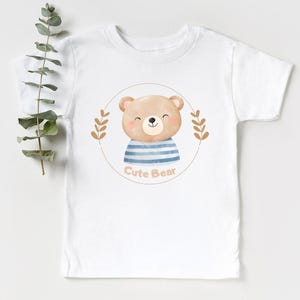 Cute Bear Shirt, Teddy Bear Kids Shirt, Bear Baby Shirts, Teddy Bear Tee, Cute Bear Youth Tee, Little Bear Shirt, Bear First Birthday Shirts image 4