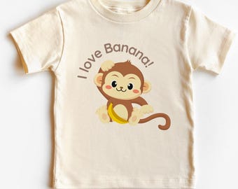 I Love Banana Shirts For Kids , Banana Kids Shirt, Banana Lovers Cute Shirts,Banana Gift Shirts by Kidztee