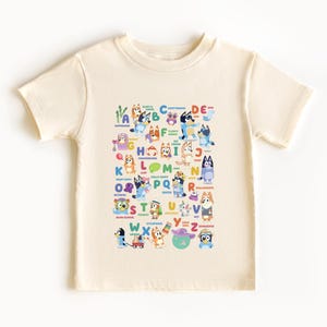 Blue Dog Alphabet Kids T-Shirt | Educational Toddler Tee