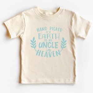 Hand Picked for Earth by My Uncle in Heaven Onesie® , Pregnancy Announcement, Uncle Onesie®, Baby Shower Gift by Kidztee