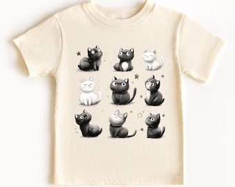 Cute Cats Kids T-Shirt – Adorable Kitty Graphic Tee for Toddlers & Youth, Kawaii Cat Lover Shirt