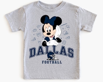 Dallas Football Minnie T-Shirt, Kids Game Day Tee,Disney Football Shirt