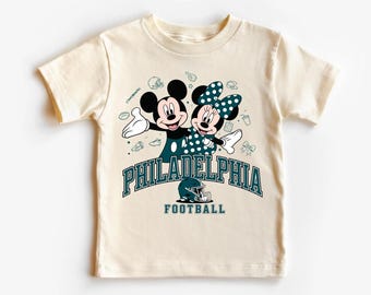 Philadelphia Football Kids T-Shirt – Game Day Mickey Minnie Style Tee – Toddler & Youth Shirt