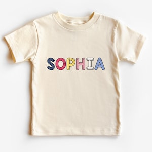Personalized Kids T-Shirt: Retro Alphabet Name Shirt