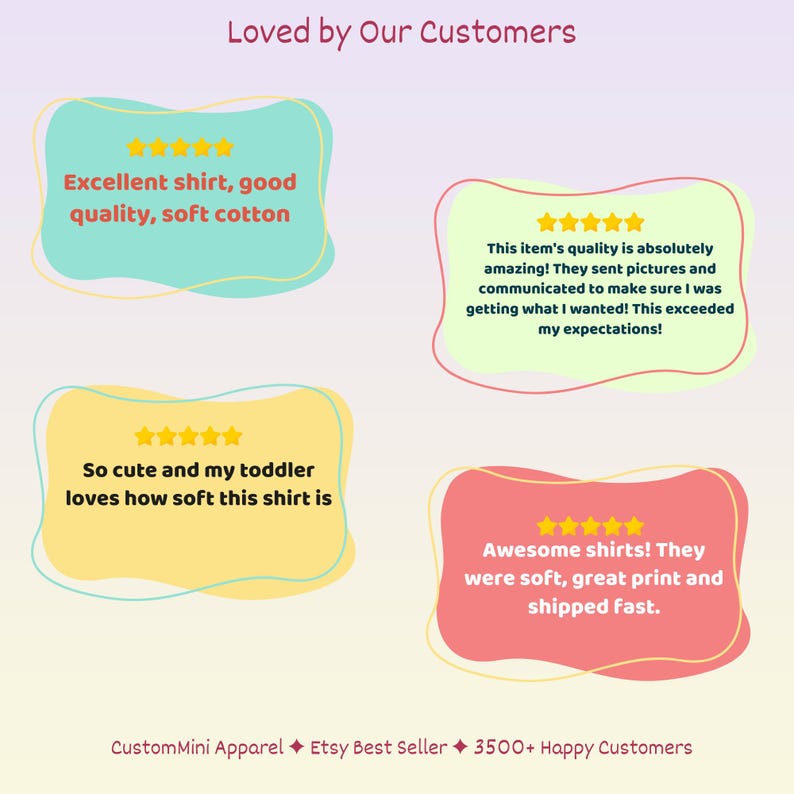 The image is a collage of four positive customer reviews for a shirt, highlighting its quality, softness, and customer service.