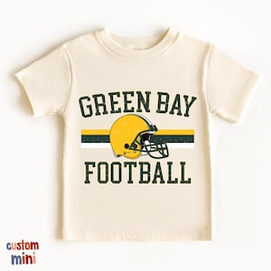 Distressed Green Bay Football Kids T-Shirt: Vintage Fan Apparel