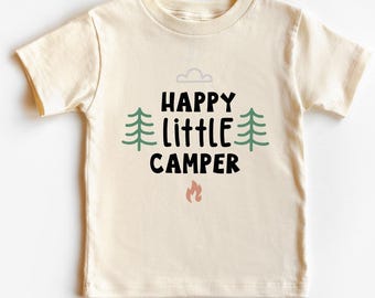 Happy Little Camper Shirt: Baby Camping Bodysuit