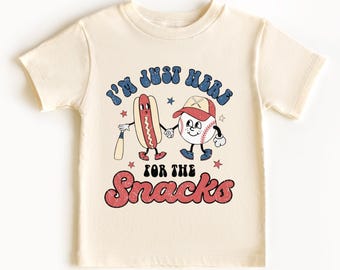 Funny Kids Snack T-Shirt: "I'm Just Here for the Snacks"
