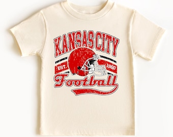 Kansas City Football Kids Tee: Vintage Style Game Day Shirt