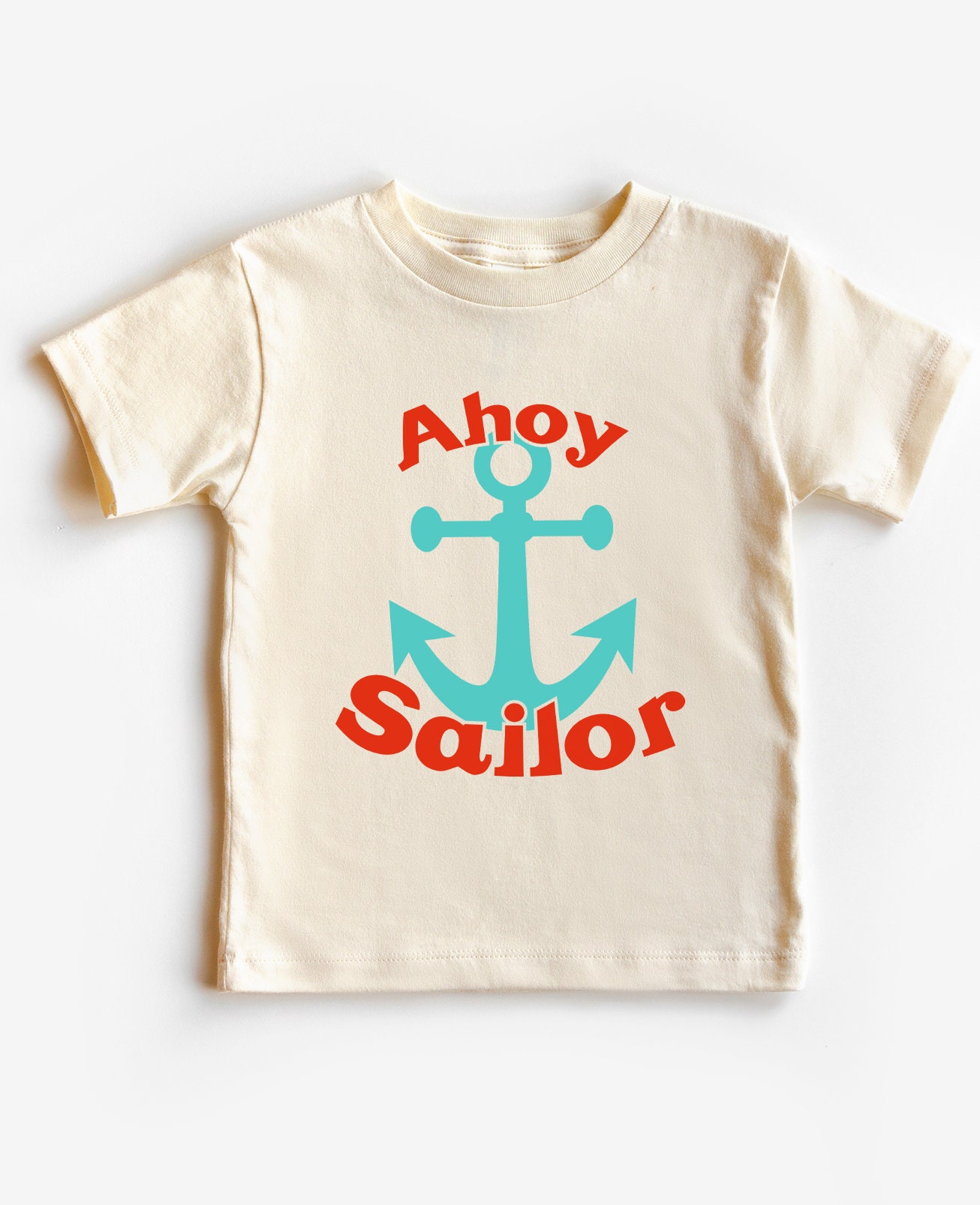 Ahoy Sailor Shirt,kids Ship Anchor Shirt, Fisherman Toddler Shirt
