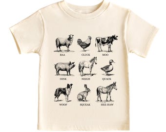 Fun Farm Animal Sounds Kids T-Shirt – Educational Toddler Tee for Boys & Girls