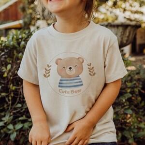 Cute Bear Shirt, Teddy Bear Kids Shirt, Bear Baby Shirts, Teddy Bear Tee, Cute Bear Youth Tee, Little Bear Shirt, Bear First Birthday Shirts image 2