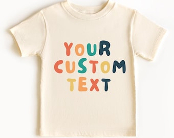 Custom Text Kids T-Shirt: Funky Font Personalized Tee