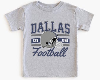 Youth Dallas Football Shirt: Kids Graphic Tee