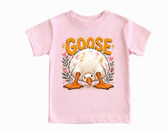 Kids Funny Goose Shirt or Sweatshirt, Cute Cartoon Character Tee, Playful Toddler and Youth Gift
