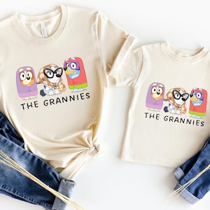 The Grannies T-Shirt – Funny Cartoon Dog Tee, Janet & Rita Dress-Up Shirt, Soft Comfortable Kids Tee