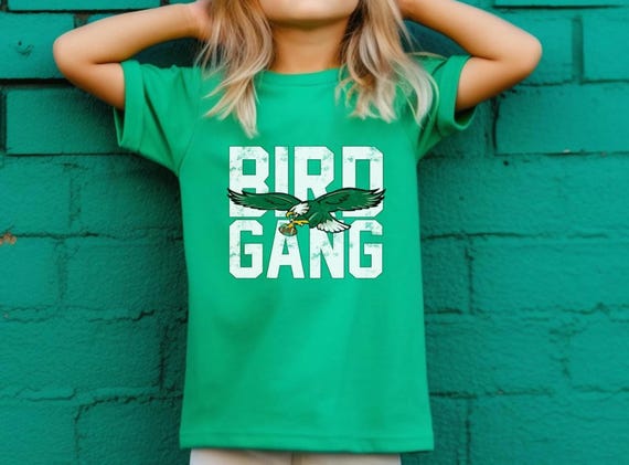 Bird Gang Kids T-Shirt & Sweatshirt | Philly Football Shirt for Kids | Youth Game Day Apparel
