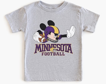 Mickey Minnesota Football Kids Sweatshirt & T-Shirt - Disney-Inspired Game Day Apparel for Young Fans