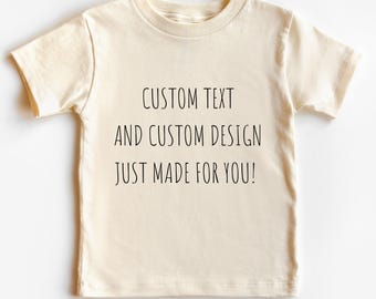 Custom Text & Image Toddler Shirt: Personalized Kids, Adults Tee
