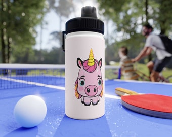 CUTE Character Water Bottle Gift Cartoon Fun Kawaii Waterbottle for Summer Outdoors Kids_Unicorn 5