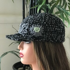 Chunky Crochet baseball cap , crochet baseball hat , crochet baseball cap with brim A 77