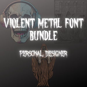 Heavy Metal Gothic Font Bundle Ttf, Bundle, Cricut, Vintage Font, Black Metal Font, Death Metal Font, Violent Font Bundle, Instant Download