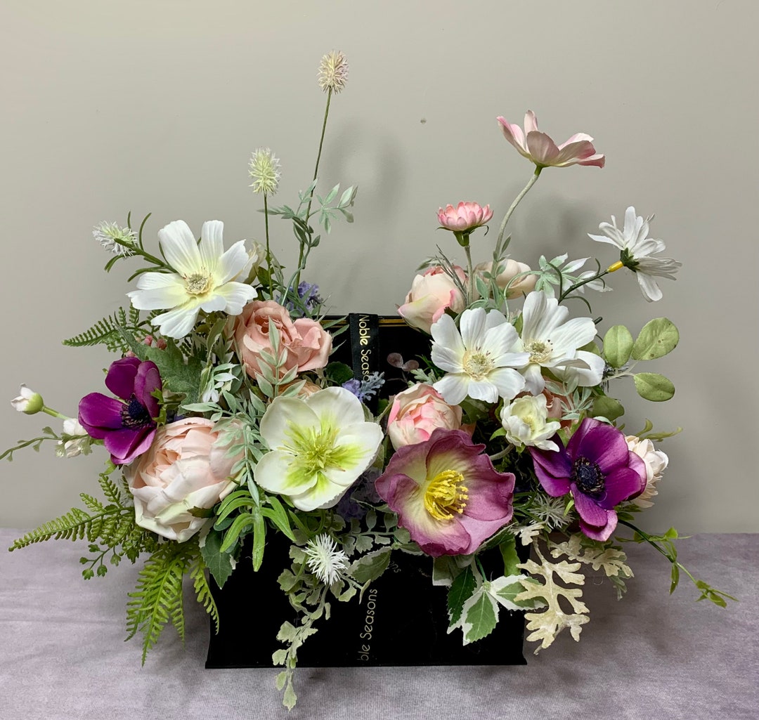 Real Touch Summer Silk Flower Arrangement Centerpiece Natural Look ...