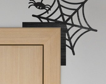 Halloween Door Topper Spider Web Spooky House Entrance Witchwalldecor