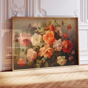 Fiori Still Life Painting / Download digitale orizzontale Stampabile Wall Art