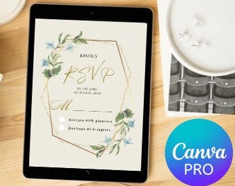 Digital Wedding rsvp template electronic wedding rsvp template mobile wedding rsvp template printable wedding rsvp editable template wedding