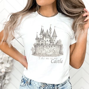 Castle T-Shirt, Cottage Core Casual, Comfortable TShirt, Goblincore, Magical Clothes, Whimsical, Fantasy Shirt, Gift for Her, Architecture