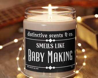 Baby Making candle, Smells like Sex, Adult Humor, Wife gift, Unique candle, sassy,  Fertility clinic, Snarky Candle, Husband gift, in vitro