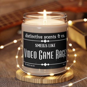 Video Game rage candle, funny gamer candle, humorous video game rage video game boyfriend gamer gift, funny gift video gamer decor videogame
