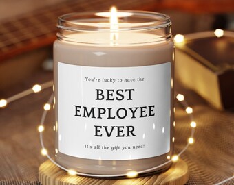 Best Employee Ever, gift for boss, boss gifts, funny boss gift, employer gift, gag gift, boss's day gift, funny candle, funny gift for boss